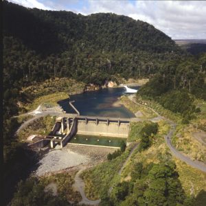 Rangipo dam diverts water from the Tongariro river for use in the underground Rangipo Power Station (2 x 60MW), before discharing back into the Tongariro river. The power station was commissioned in 1983